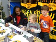 Green Bay Packers Davon House signing autographs