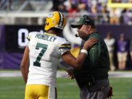 Packers' QB Brett Hundley and head coach Mike McCarthy