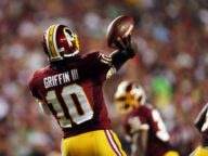 Robert Griffin III passed for just 53 yards in the first half vs. Philadelphia, but finished with 329 yards and two touchdowns.