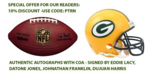 Packers Merchandise and Memorabilia - Eddie Lacy, Datone Jones, Johnathan Franklin, DuJuan Harris Autographs
