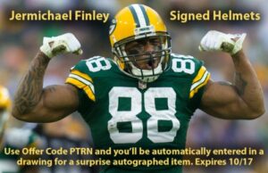 Packers Jermichael Finley - Signed Helmets and footballs - autographed memorabilia with COA