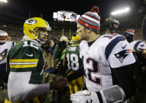 Packers QB Aaron Rodgers and Patriots QB Tom Brady
