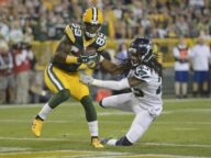 James Jones catches a touchdown behind Seahawks CB Richard Sherman