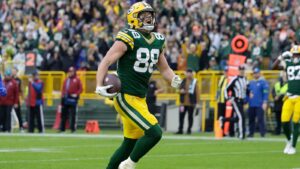 Luke Musgrave, one of the Packers promising tight ends.