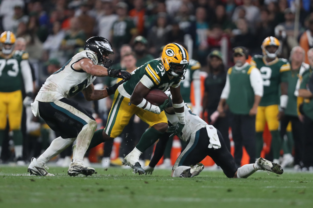 Green Bay Packers RB Emanuel Wilson against Eagles 