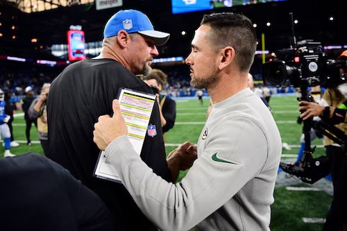 Green Bay Padkers HC Matt LaFleur & Lions HC MCDC