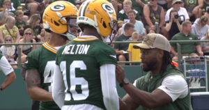 Packers Bo Melton sporting #16