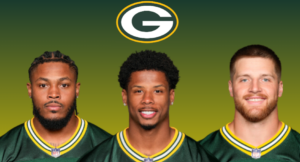 Green Bay Packers RB Josh Jacobs, WR Matthew Golen, TE Tucker Kraft