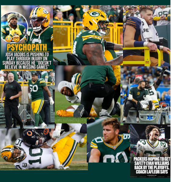 Green Bay Packers injury collage