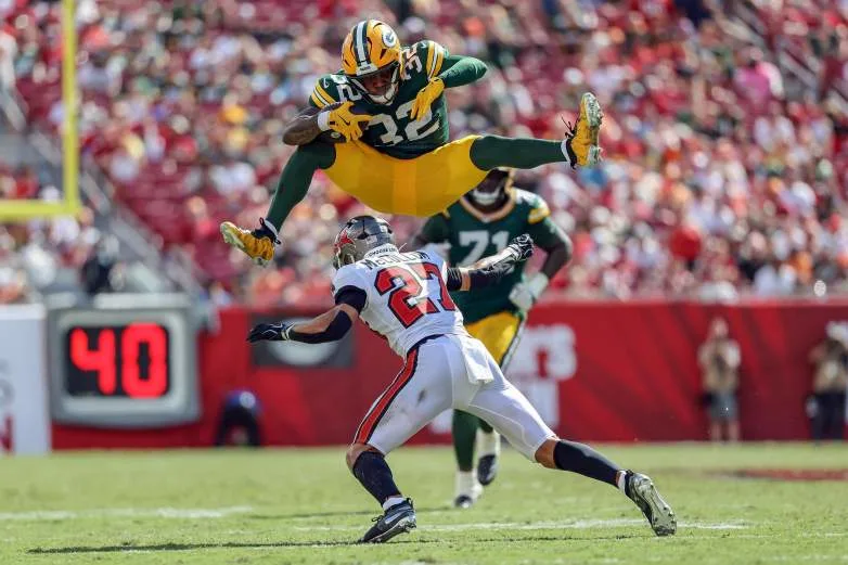 Packers Marshawn Lloyd hurdle
